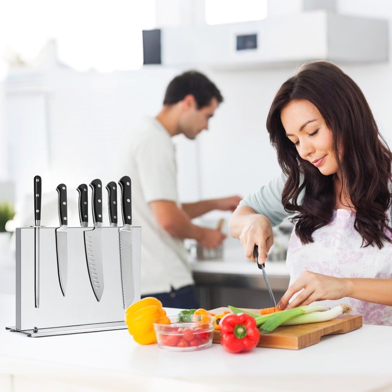 Kirumie Magnetic Knife Holder, Stainless Steel Magnetic Knife Block with