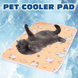 KASESSS Latex CAt Cooling Mat, Pet COoling MAt Foldable, 50x40cm PEt COOling Mat for Cats, Cool Mat for Cats Dogs, Breathable Cat Cool Mat, Cat Cooling Pad Keep Pet Cool in Summer for Small Medium Pet