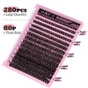 ALICE 280Pcs 위스피 개별 속눈썹 DIY 연장 8-16MM D-컬리 클러스터