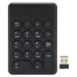 Numeric Keyboard 18 Keys Ergonomic Tilt Design 2.4GHz Wireless Stable Signal Transmission Mini Numeric KeypadBlack