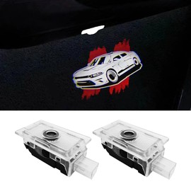 2 PCS Non-Fading LED Door Logo Lights Projector Compatible for Charger 2010-present HD Ghost Shadow Light Puddle Lights Courtesy Step Lamps Kit Car Accessories (Whole car, Charger)