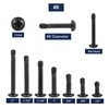 #8 x 2 Sheet Metal Screws 100Pcs 410 Stainless Steel