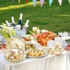 72 PCS Happy Easter Oval Paper Plates,Vintage Bunny Rabbit Flower