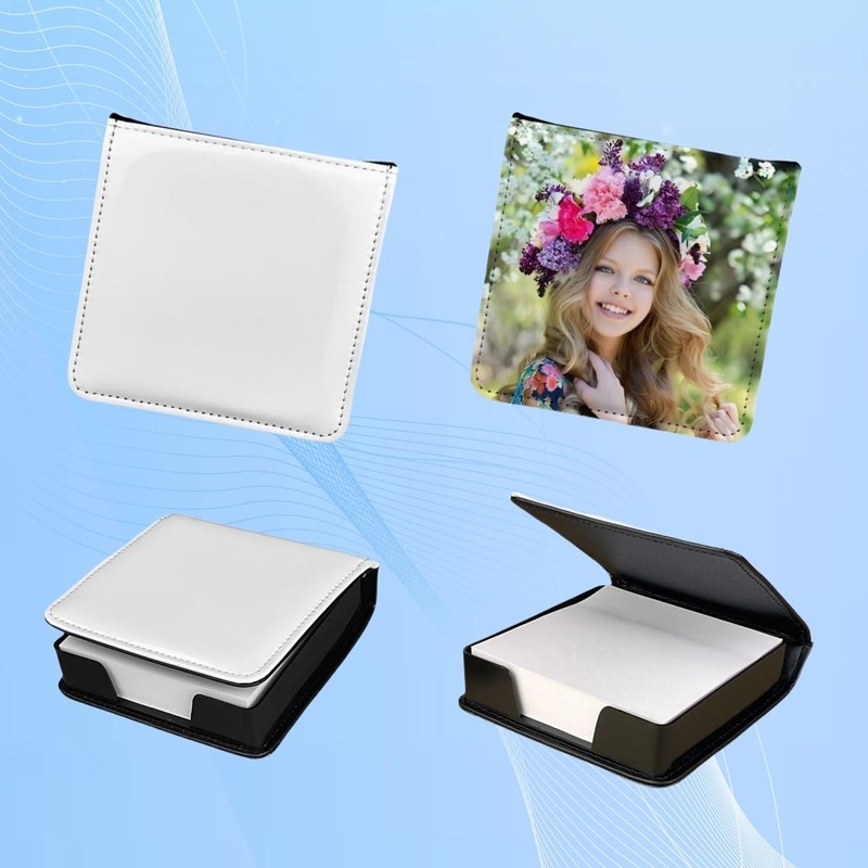 Sublimation Faux Leather Blanks Sticky Note Pad Cases 5 Packs