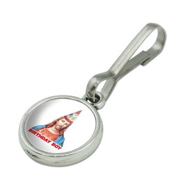 Jesus Birthday Boy Antiqued Charm Clothes Purse Suitcase Backpack Zipper Pull Aid