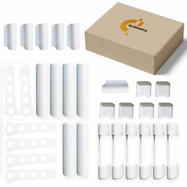 Set of 6 Plastic Caps for Windows and Doors, Compatible with Siegenia Titanium AF (TKSL0020, TKWB0010, TKEB0020, TKEO0010, TKEU0010), White