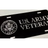 Diamond Etched Products Engraved US Army Vet Veteran Car Tag