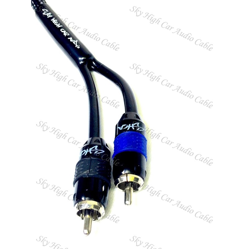 Sky High Car Audio Premium 2-Channel RCA Cable - 20ft
