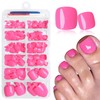 LuckForever 168pc Press on Toenails Women Fake Toe Nails with