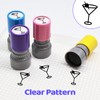 4 Pack Martini Stamp,4 Colors Premium Plastic Self Inking Rubber