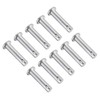 TA-VIGOR 10pcs 6 x 25mm Clevis Pins Single Hole, Zinc-Plated