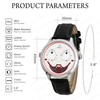 Blekon Collections Unisex 42mm Case Intricate Joker Face Genuine Leather