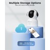 AKINGUAR 2K/3MP WiFi Indoor Surveillance Camera, 5GHz/2.4GHz 355° IP Camera