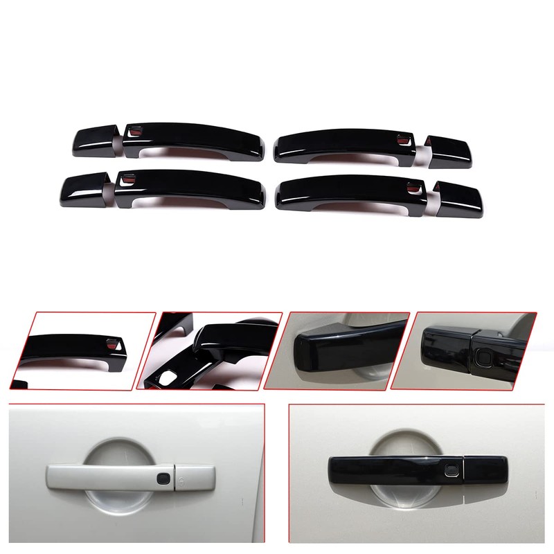 Gloss Black Door Handle Cover Trim for Land Rover Range
