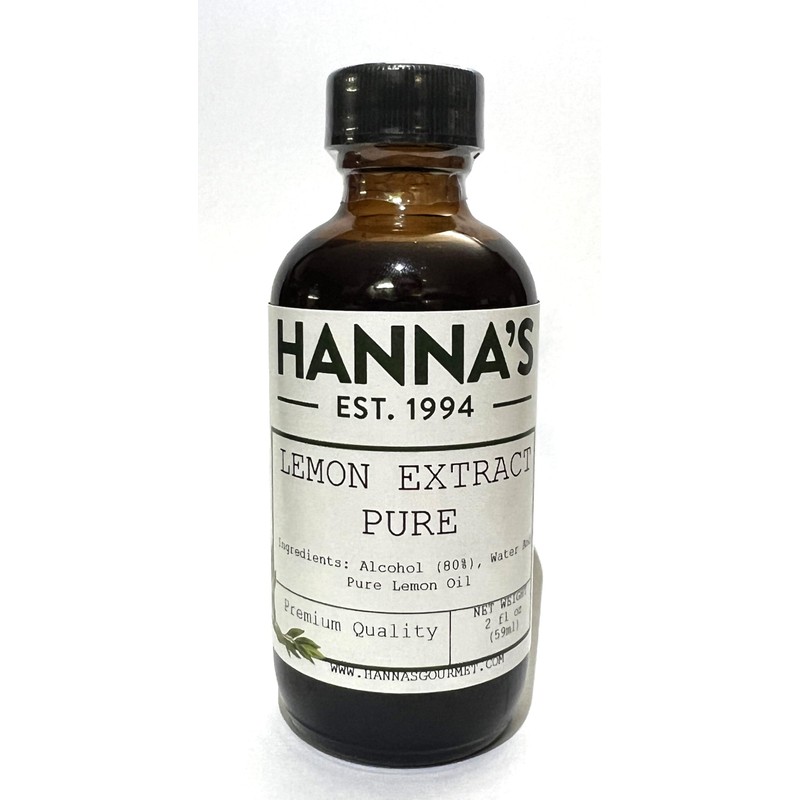 Hanna's, Lemon Extract Pure, 2 fl oz