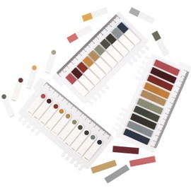 Sticky Index Tabs with Ruler, 6 Pack 1200 Pieces Page Markers Sticky Note Flags, Writable and Repositionable File Flags Morandi Colored Page Labels for Books, Reading Notes, Notebooks, Classify Files