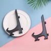 Tincogo 8" Black 6pcs/set Plastic Easels Plate Display Stands Picture
