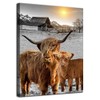 Highland Cow Wall Art Canvas Print Cow Picture Farmhouse Wall