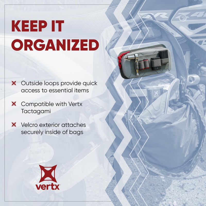 Vertx Pack Zip Pouch Organizer Insert Attachment for Backpack, Bag,