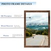 QOTIB 8x12 Picture Frame Deep Brown for Wall Hanging, Wood