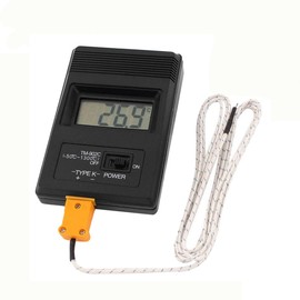 Thermocouple Thermometer, K-Type Digital Thermocouples Temperature Meter with Probe and LCD Display, Handheld Digital Thermometer for Gas, Liquid, Semi-solid Measurement