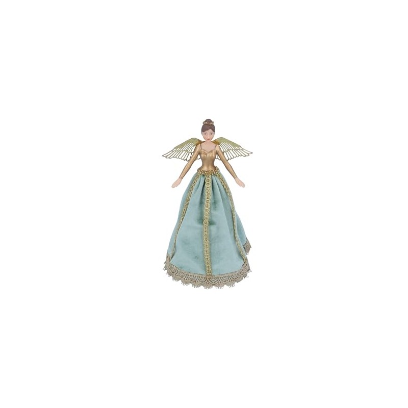 Gisela Graham Green and Gold Fabric & Resin Rococo Tree