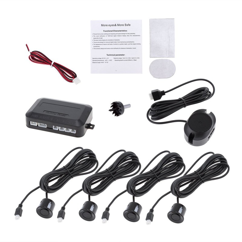 ePathChina Car Parking Sensor System, 4 Sensors Buzzer Car Reverse