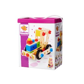 Eichhorn - Constructor locomotive, 8 different model variants, construction toy with 90 pieces, versatile wooden toy, 100% FSC certified beech wood, from 3 years