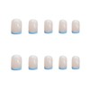 MERVF Short Press on Nails Square, Blue Tip French Fake