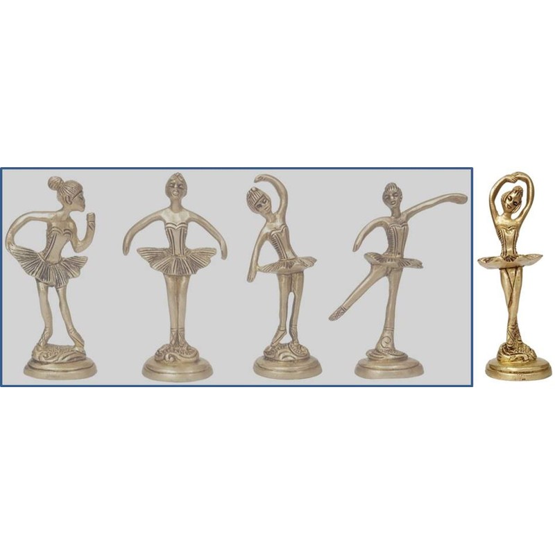 Purpledip Brass Statue Ballet Dancing Girl: Ballerina In Dance Pose