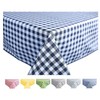 Oilcloth Tablecloth Washable Square 140 x 200 cm Checked Blue