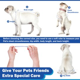 Dog Wheelchair for Back Legs(XS), 2024 New Adjustable Dog Wheel Chair, Assist Small Pets with Paralyzed Disabled Hind Limbs Recover Mobility, Pets Cart with Wheels Leg Brace Hip Support(<5.5 LBS)