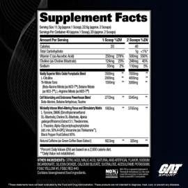 Pre Entreno Polvo GAT Nitraflex Black Sabor Watermelon Dragón Fruit 300g                                                                              