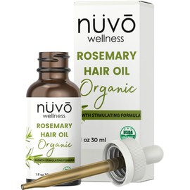 Rosemary Oil for Hair Growth Organic - Organic Moroccan Rosemary Oil Blended with Organic Jojoba Oil - Great for Moisturizing for Split Ends - Moisturize Dry Scalp - 30 ml Product of Canada