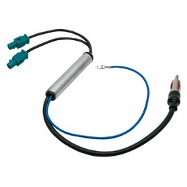 Baceyong Universal Diversity Twin Double Dual Fakra Din Aerial Antenna Adaptor Lead For AUD1 V-VV, Double Fakra Antenna Aerial Adaptor Adapter