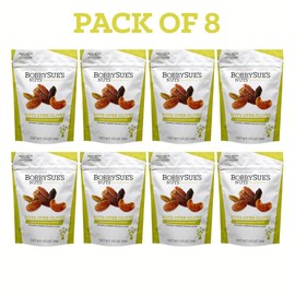 BobbySue's Nuts - Nuts Over Olives Style, All-Natural Gourmet Savory Nut Mix of Almonds, Cashews, Pecans, 3.5 Ounce, Pack of 8