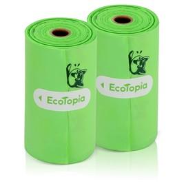 EcoTopia Poop Bags for Dogs,Biodegradable,Compostable Dog Waste Bags Refill Rolls,Eco-Friendly,Extra Thick,Leakproof,Tear-Resistant,ASTM D6400 & EN 13432 Compliant (light green, 30 bags)