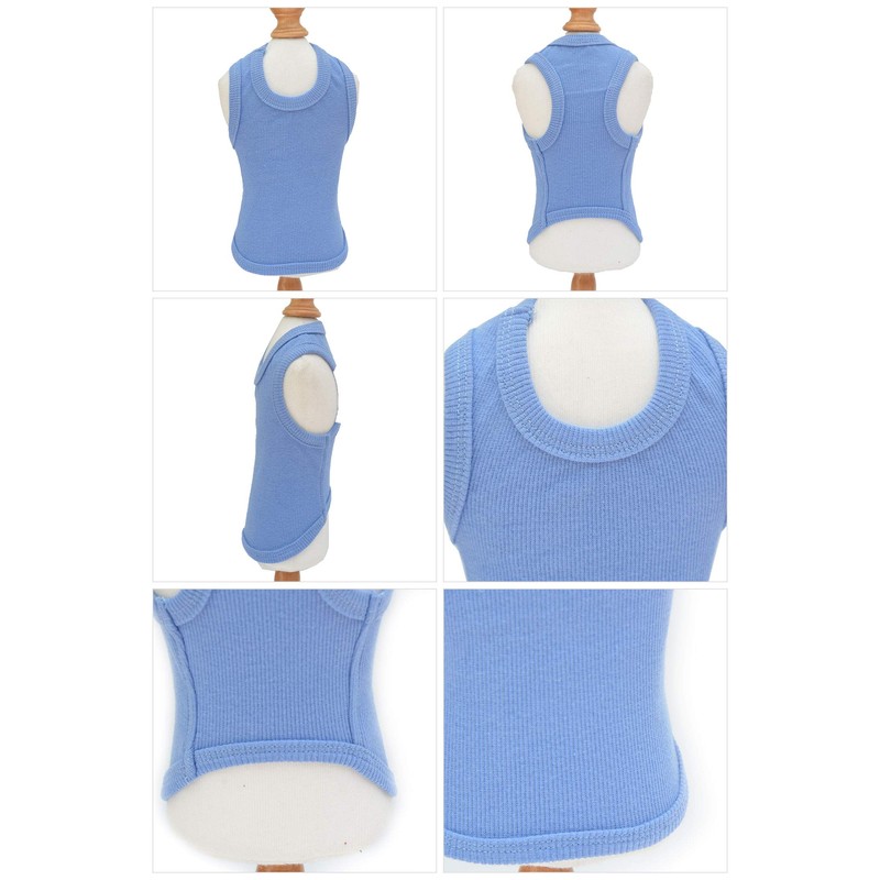 Lovelonglong 2019 Summer Pet Clothing, Dog Clothes Blank T-Shirts Ribbed