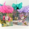 American Greetings 10" Spring Summer Floral Gift Bags w Tissue