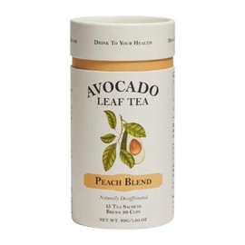 Avocado Leaf Tea Peach Tea – Caffeine-free | Herbal Tea | Immune Support | Cold Brew or Hot Tea | 15 Tea Bags -30 Servings (Gluten Free, Non-GMO)
