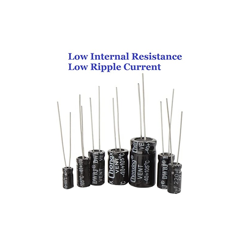 OCR 24Value 500pcs Electrolytic Capacitor Assortment Box Kit Range 0.1uFï¼1000uF