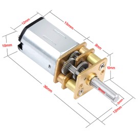 WiMas DC 6 V 30 RPM Micro Gear Motor, Mini Short Shaft Torque Gear Motor, for RC Car Robot Model DIY Motor, Pack of 3