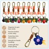 ZOUITY Leather Leaf Fruit Keychain Retro Accessories,Cute Keychains for Women