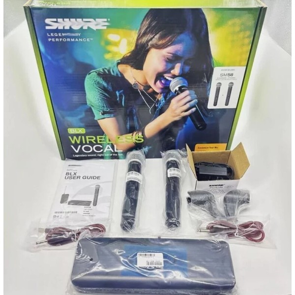 Unbranded BLX288/BETA58A Handheld Wireless Microphone System Come with 2 Microphone