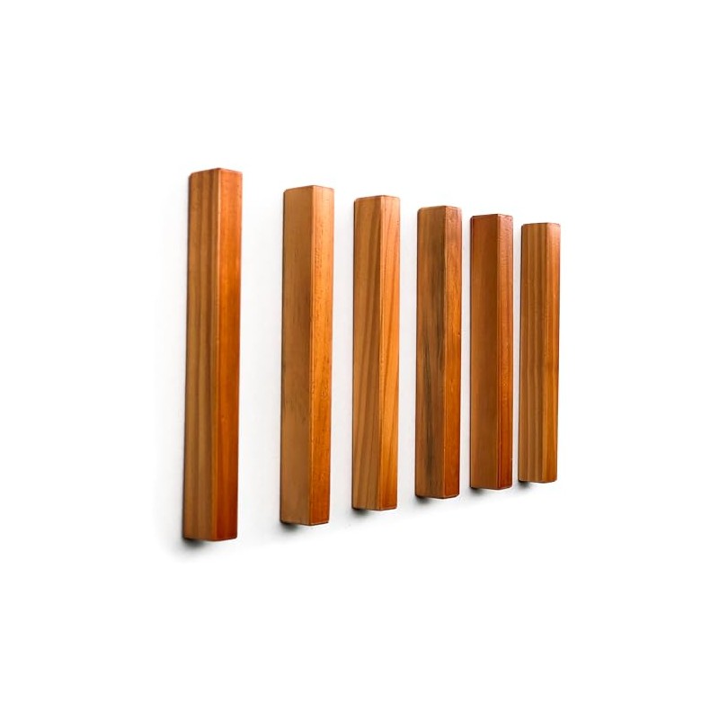 Wooden Drawer Pulls – No-Drill Handle for Cabinets Doors, Easy