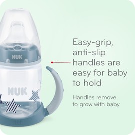 NUK Fun Grips Hard Spout Sippy Cup 10 oz. | Easy to Hold BPA Free Spill Proof Toddler Cup 4pk