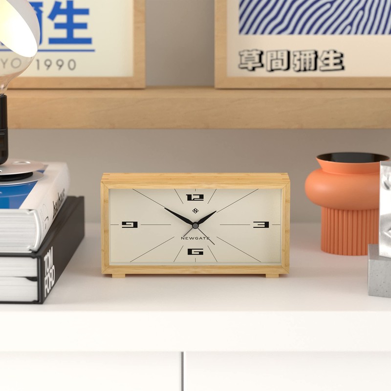 NEWGATE® Lemur Alarm Clock in Bamboo - Bedside Clock -