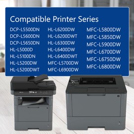 TN850 High Yield Toner Cartridge Replacement for Brother TN850 TN-850 TN820 TN-820 Work with MFC-L5700DW HL-L5200DW MFC-L5900DW HL-L6200DWT HL-L6200DW MFC-L6800DW DCP-L5500DN Printer (Black, 2-Pack)