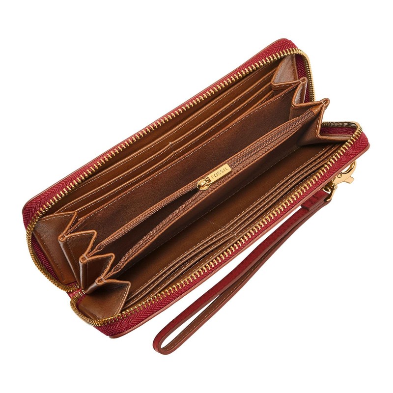 Fossil Ladies Logan Clutch - Red, red