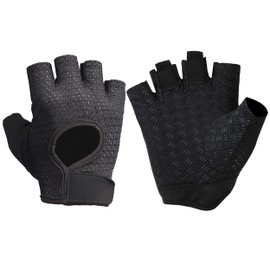 SUJAYU Guantes de entrenamiento para mujeres y hombres, guantes de gimnasio para entrenamiento, guantes de entrenamiento para hombre, guantes de fitness (S, negro)